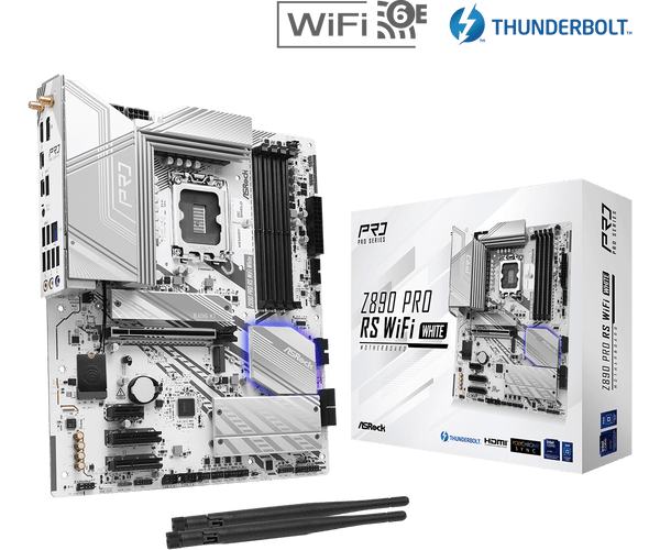 ASRock Z890 Pro RS WiFi White DDR5,LGA 1851 ATX Motherboard