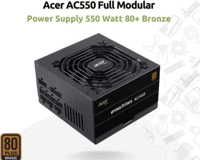 Acer AC550 550W 80Plus Bronze Fully Modular Power Supply