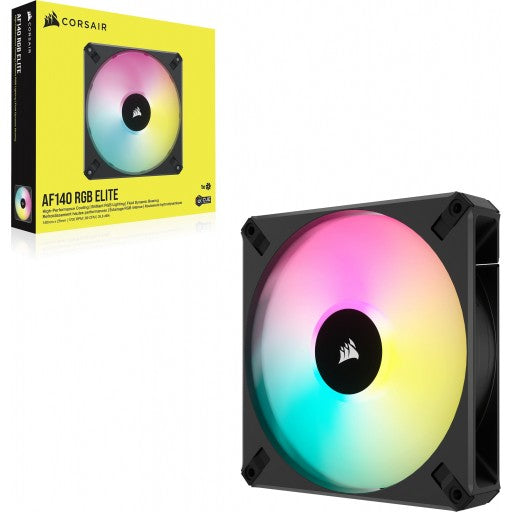 Corsair iCUE AF140 RGB ELITE 140mm PWM Single Fan - Black 黑色 (單件裝) CO-9050155-WW