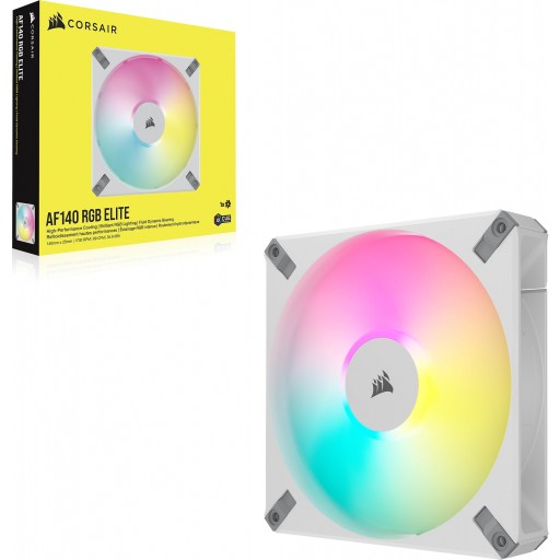 Corsair iCUE AF140 RGB ELITE 140mm PWM Single Fan - White 白色 (單件裝) CO-9050159-WW