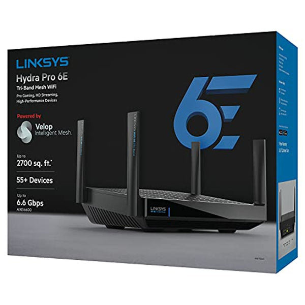 Linksys MR7500-HK Hydra Pro 6E Tri-Band AXE6600 Mesh WiFi 6E Router (3 years)