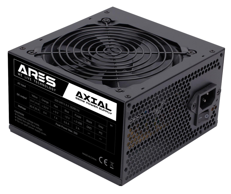 ARES AXIAL 550W 12CM FAN Power Supply