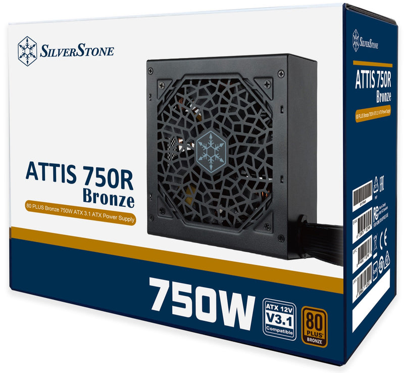 SilverStone ATTIS 750R 750W ATX 3.1 80Plus Bronze Power Supply