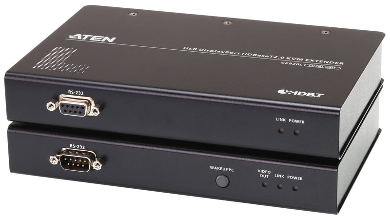 ATEN CE920 4K USB DisplayPort HDBaseT™ 2.0 KVM Audio Extender, Remote