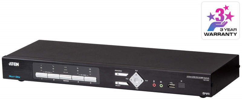 ATEN CM1164A 4 Port DVI-D USB Multi-View KVMP Control Center (up to 4 x 4)