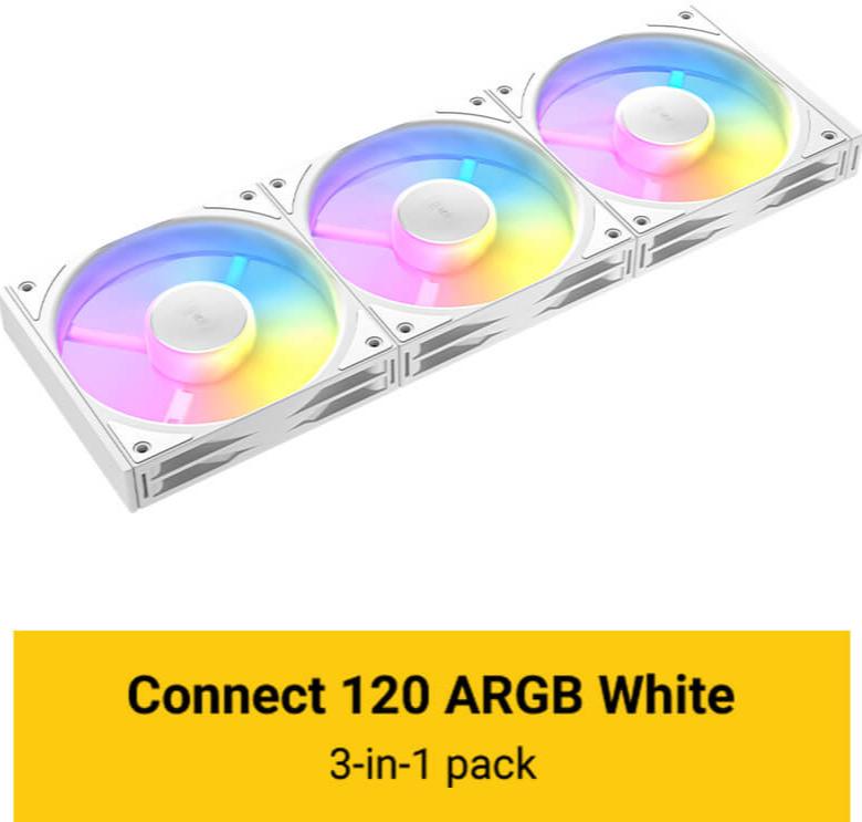 ANTEC CONNECT 120 ARGB White 3 in 1 pack 12cm Case Fan