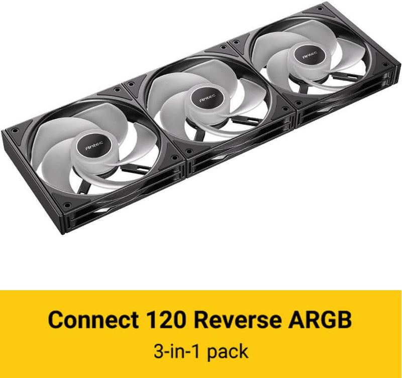 ANTEC CONNECT 120R ARGB 反葉 3 in 1 pack 12cm Case Fan