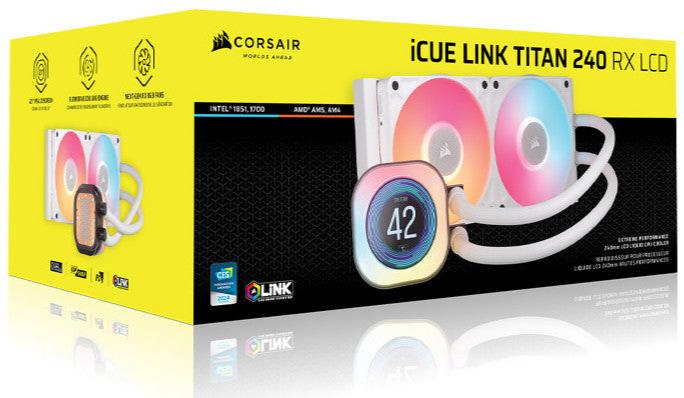 [最新產品] CORSAIR iCUE LINK TITAN 240 RX LCD WHITE 白色 RGB 240mm Liquid CPU Cooler CW-9061025-WW