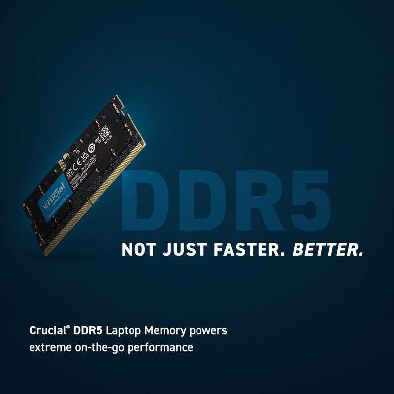 Crucial DDR5 SODIMM 24GB (1x24GB) DDR5 5600MHz CT24G56C46S5 Memory 