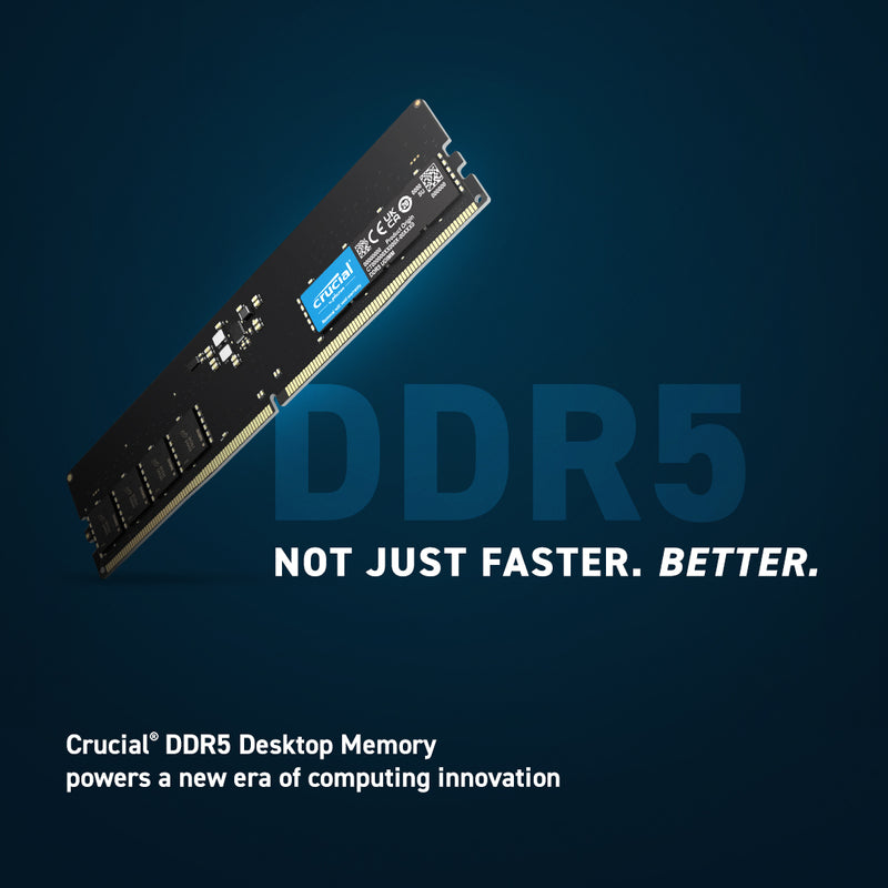 Crucial 16GB CT16G48C40U5 DDR5 4800MHz UDIMM Memory