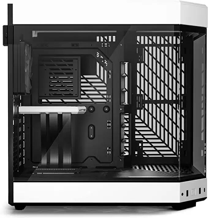 HYTE CA-HY60BW Black and White Tempered Glass Mid-Tower ATX Case w/RiserCable 4.0