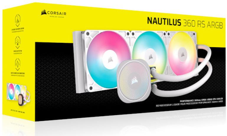 CORSAIR NAUTILUS RS ARGB WHITE 白色 360mm Liquid CPU Cooler CW-9060095-WW