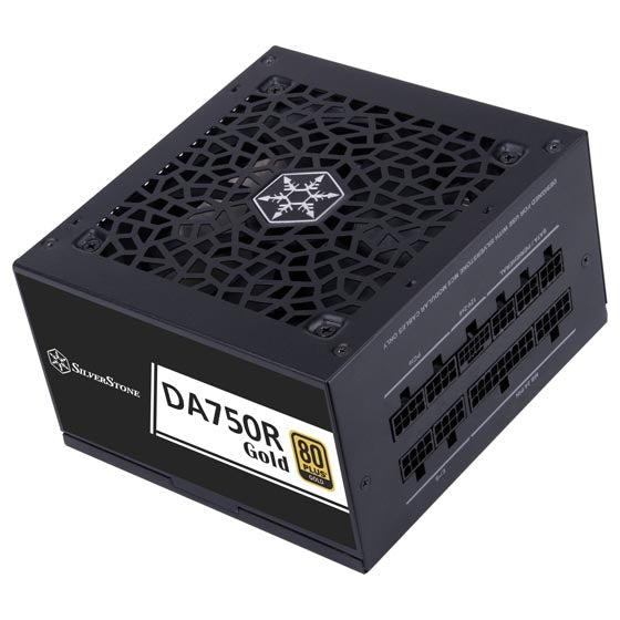 SilverStone 750W DA750R 黑色 PCIe 5.0 ATX 3.0 80Plus Gold Full Modular Power Supply (SST-DA750R-GMA)