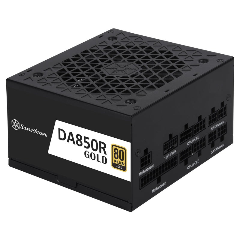 SilverStone 850W DA850R 黑色 PCIe 5.0 ATX 3.0 80Plus Gold Full Modular Power Supply (SST-DA850R-GMA)