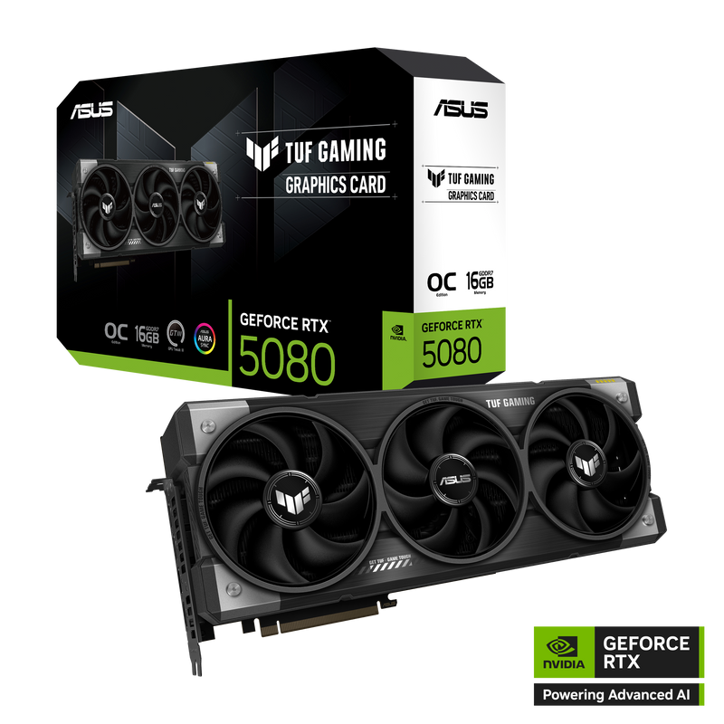 (現貨) ASUS TUF GeForce RTX 5080 OC 16GB GDDR7 TUF-RTX5080-O16G-GAMING (DI-E5080Y1)