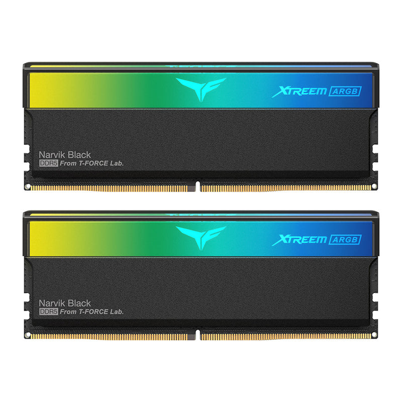 TEAMGROUP 32GB Kit (2x16GB) T-Force XTREEM ARGB DDR5 Black 6400MHz Memory FF9D532G6400HC32ADC01 (RM-XR5E32B)