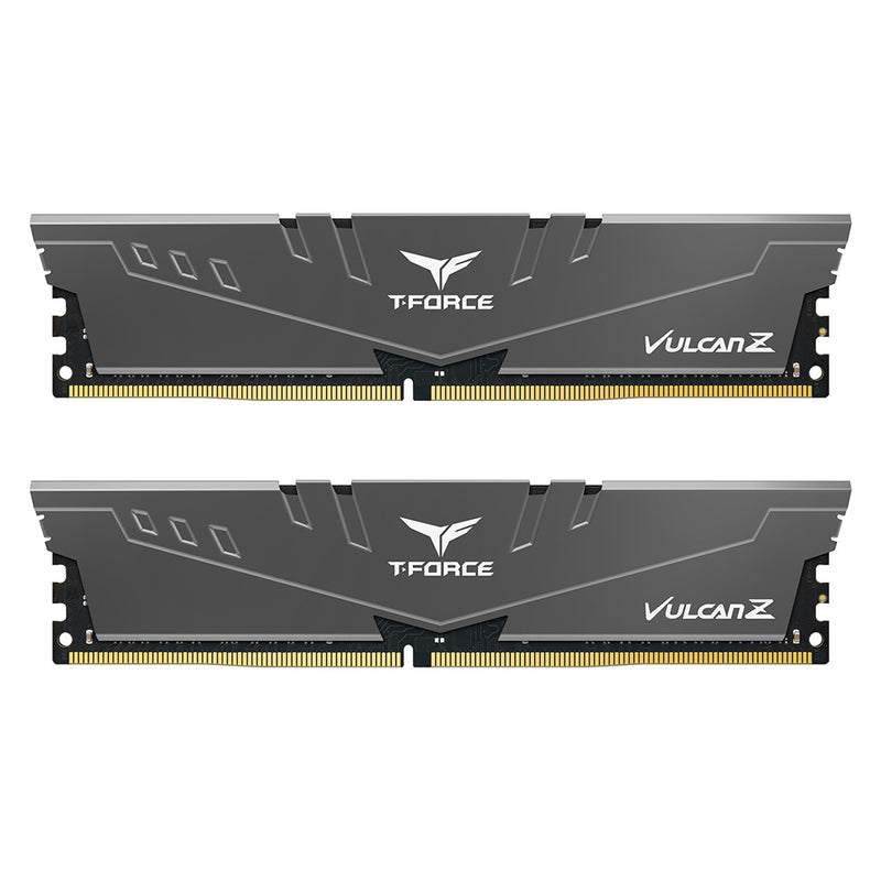 TEAMGROUP 16GB Kit (2x8GB) T-Force Vulcan Z DDR4 3200MHz Memory Gray TLZGD416G3200HC16FDC01