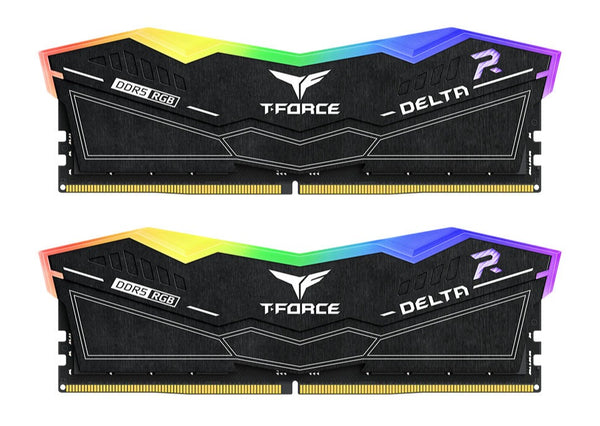 TEAMGROUP 32GB Kit (2x16GB) T-Force Delta RGB D5 Black 黑色 CL30 DDR5 6000MHz Memory FF3D532G6000HC30DC01 (RM-DR5432B)