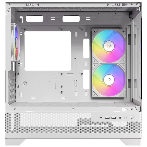 ANTEC CX500M ARGB White 白色 無立柱全景 MATX Case