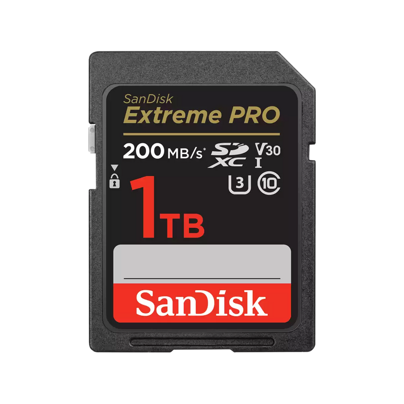 SanDisk 1TB Extreme Pro SDXC (V30, 4K/UHD, UHS-II/U3, 200R/140W MB/s) SDSDXXD-1T00-GN4IN 772-4541