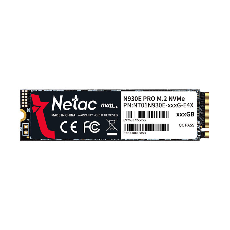 Netac 512GB N930E PRO M.2 2280 PCle Gen3 x4 NVMe SSD NT01N930E-512G-E4X