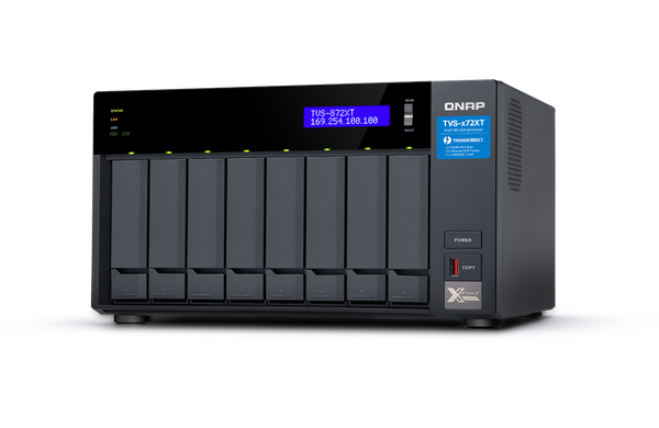 QNAP TVS-872XT-i5-16G Intel i5-8400T 1.7 GHz Six Core/16GB/2xThunderbolt 3/ 4GbE/ 1xHDMI/ 8-Bays NAS 