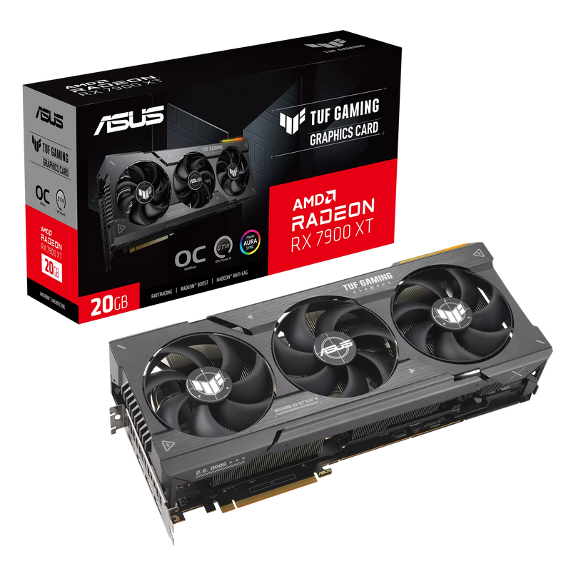 ASUS TUF GAMING AMD Radeon RX 7900 XT OC 20GB GDDR6 TUF-RX7900XT-O20G-GAMING (DI-A790XY1) 