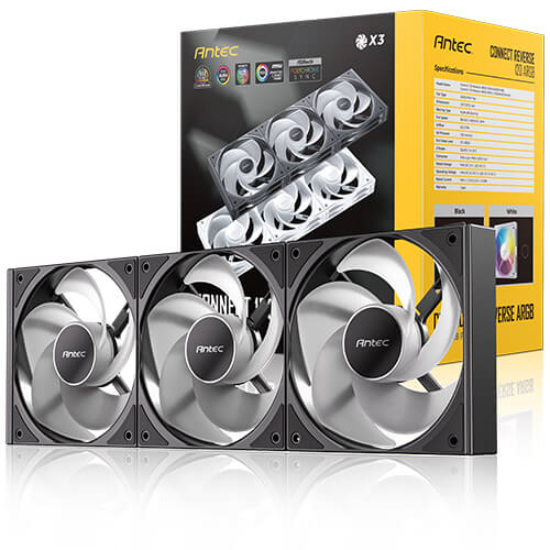 ANTEC CONNECT 120R ARGB 反葉 3 in 1 pack 12cm Case Fan