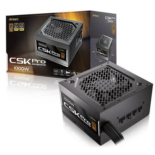 [最新產品] ANTEC 1000W CUPRUM STRIKE CSK PRO 1000 ATX3.1 80Plus Bronze Power Supply (CSK1000-PRO-GB-ATX3.1)