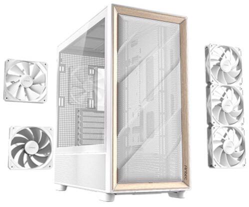 ANTEC FLUX White 白色 Tempered Glass Mid-Tower E-ATX Case 支援背插式主機板