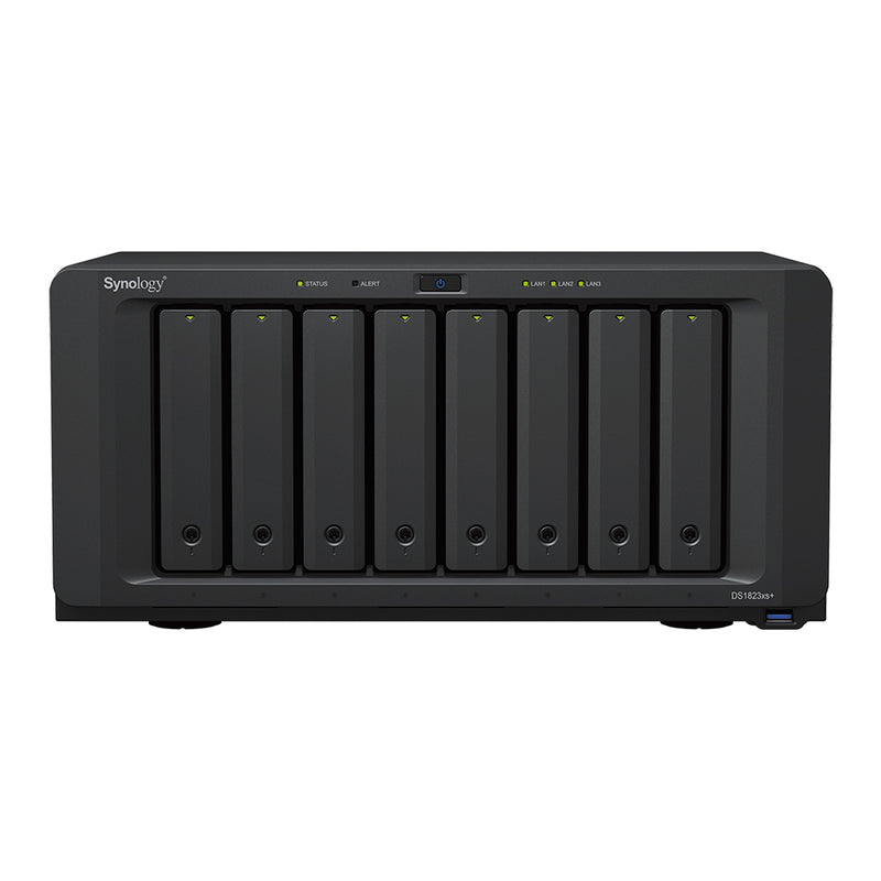 Synology DiskStation DS1823xs+ 8-Bay NAS (AMD Ryzen V1780B 4-core 3.35 (base) / 3.6 (turbo) GHz, 8GB DDR4 ECC Ram)