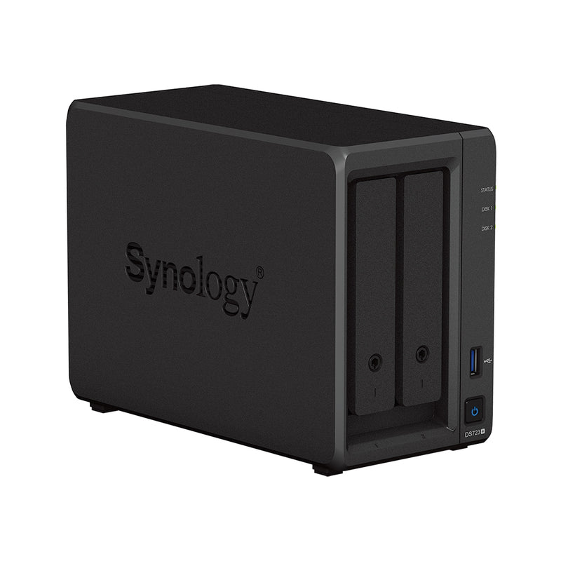 Synology DiskStation DS723+ 2-Bay NAS (AMD Ryzen R1600 dual-core CPU, 2GB DDR4 ECC SODIMM Ram) 