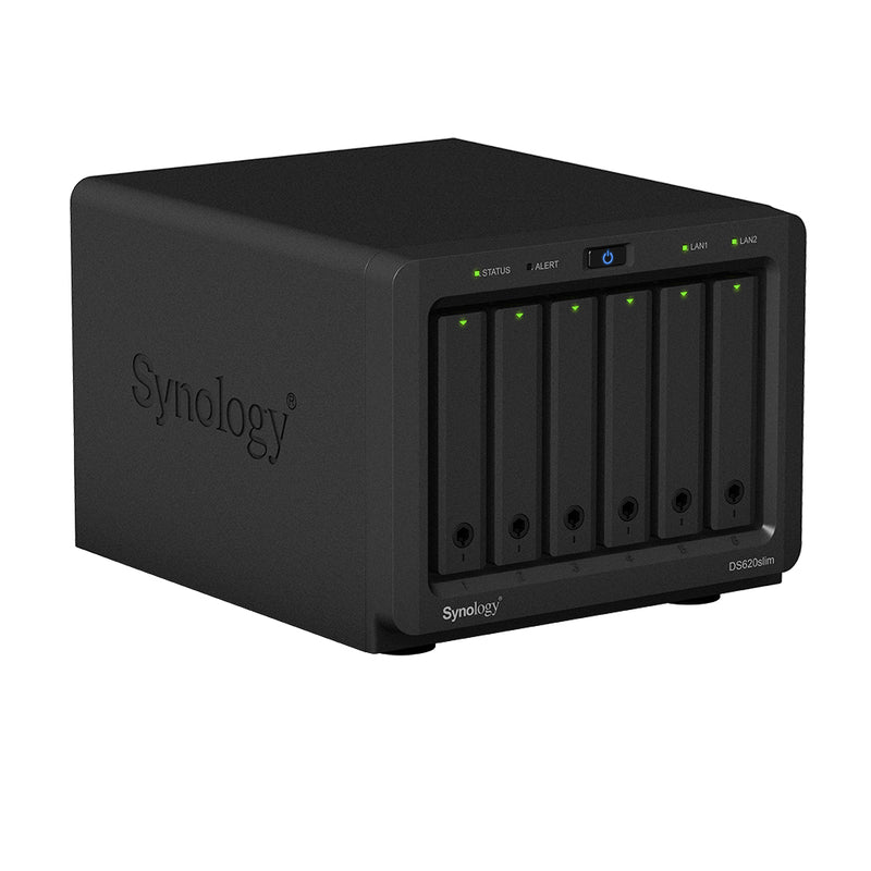 Synology DiskStation DS620slim 6-Bay NAS (Intel Celeron J3355 Dual Core CPU, 2GB DDR3L Ram) 