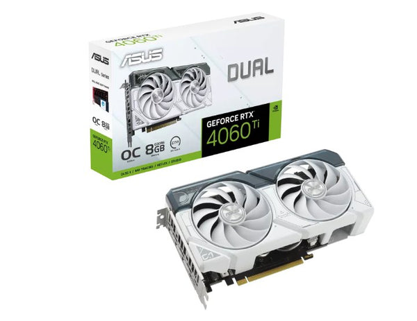 ASUS DUAL GeForce RTX 4060 Ti White OC 8GB GDDR6 DUAL-RTX4060TI-O8G (DI-E406TC8)