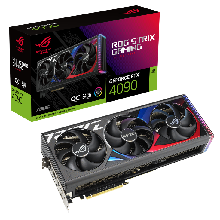 ASUS ROG STRIX GeForce RTX 4090 OC 24GB GDDR6X ROG-STRIX-RTX4090-O24G-GAMING (DI-E4090X2,SP-ASUSSTR) 