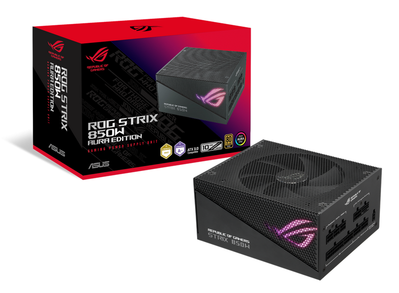 ASUS 850W ROG-STRIX-850G-AURA-GAMING ATX 3.0 80Plus Gold Full Modular Power Supply (PS-ARST85A)