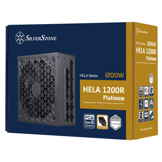 SilverStone 1200W HELA 1200R Platinum PCIe 5.0 ATX 3.0 80Plus Platinum Full Modular Power Supply (SST-HA1200R-PM)