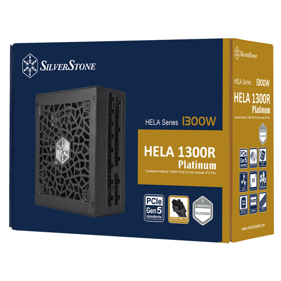 SilverStone 1300W HELA 1300R Platinum PCIe 5.0 ATX 3.0 80Plus Platinum Full Modular Power Supply (SST-HA1300R-PM)