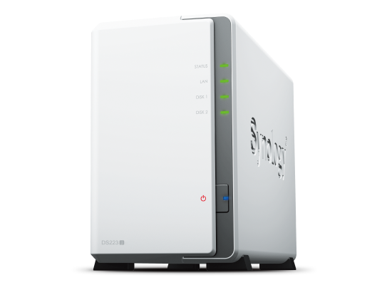 Synology DiskStation DS223j 2-Bay NAS (Realtek RTD1619B quad-core CPU, 1GB DDR4 Ram) 