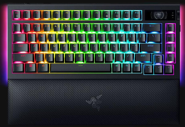 Razer BlackWidow V4 Pro 75% 熱插拔無線遊戲鍵盤 (第3代 Razer 觸感橘軸) RZ03-05130100-R3M1