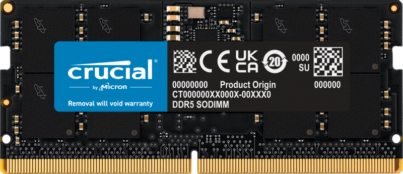 Crucial DDR5 SODIMM 24GB (1x24GB) DDR5 5600MHz CT24G56C46S5 Memory 