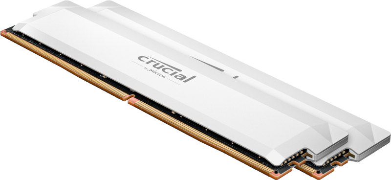 Crucial Pro 32GB Kit (2x16GB) Overclocking White 白色 DDR5-6400 UDIMM CP2K16G64C38U5W (AMD EXPO & Intel XMP 3.0)