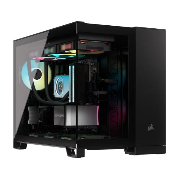 Corsair 2500X Mid-Tower Dual Chamber Black 黑色無立柱全景 Mid-Tower PC Case CC-9011265-WW