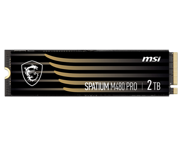 MSI 2TB SPATIUM M480 Pro PCIe Gen4x4 NVMe M.2 SSD HD-M480P2T