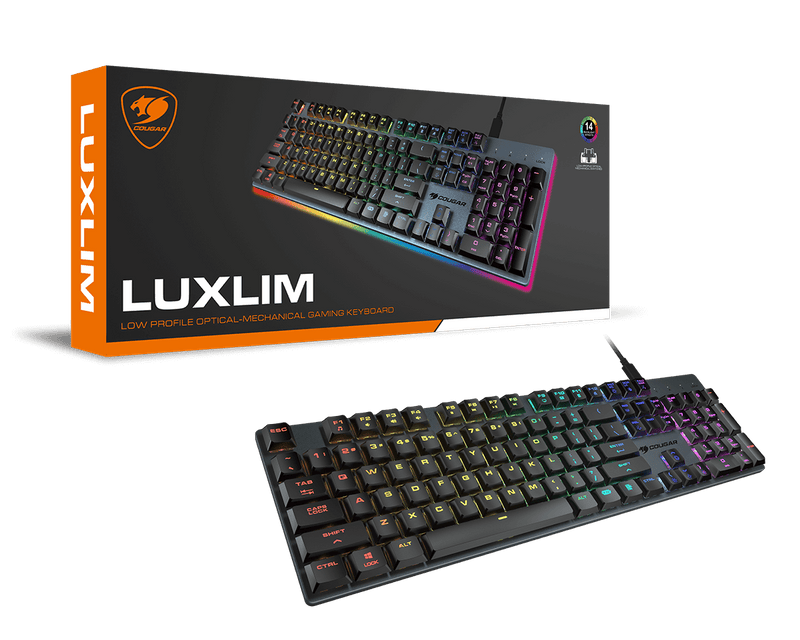 Cougar LUXLIM Extreme Low Profile Optical-Mechanical Gaming Keyboard Switches (Red) 超薄光學機械矮軸機械RGB電競鍵盤(紅軸)