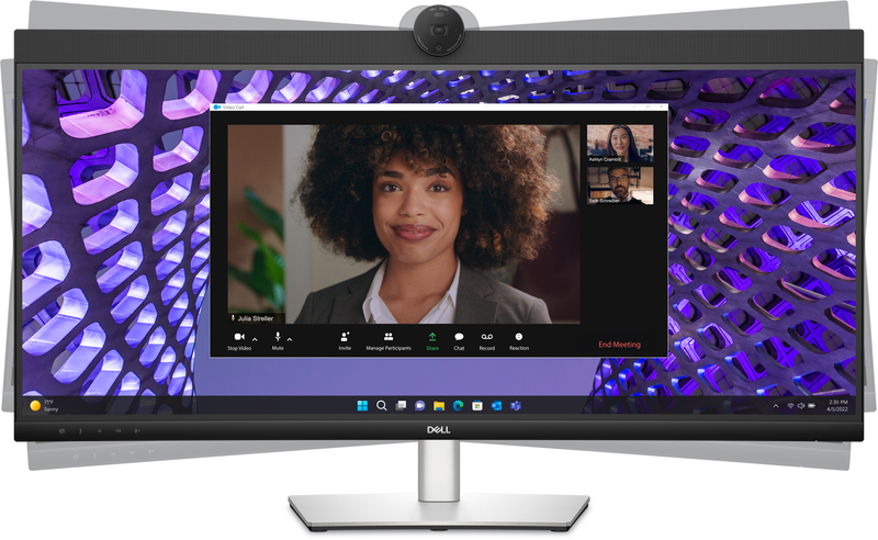 DELL 34" Professional P3424WEB 60Hz 3440x1440 IPS (21:9) Curved Video Conferencing Commercial Monitor 