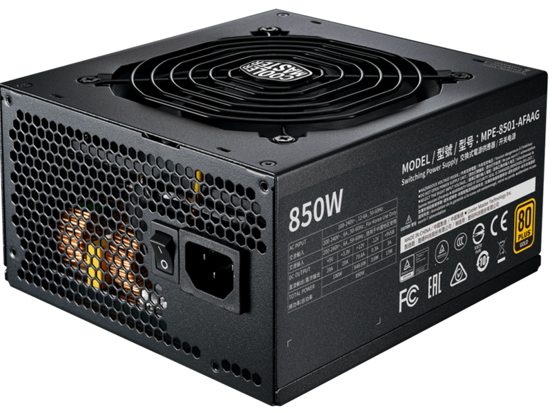 Cooler Master 850W MWE Gold 850 V2 Full Modular ATX 3.0 80Plus Gold Power Supply (MPE-8501-AFAAG)