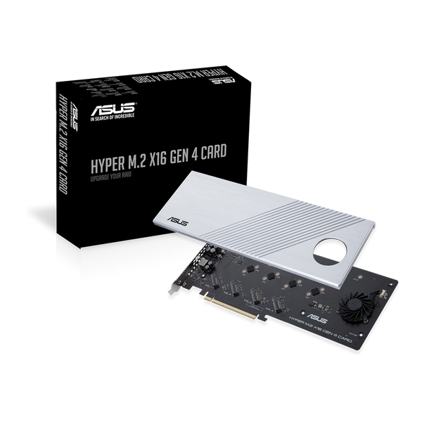 ASUS HYPER M.2 X16 GEN 4 CARD (PCIe 4.0/3.0) supports four NVMe M.2 (CI-AHM24)