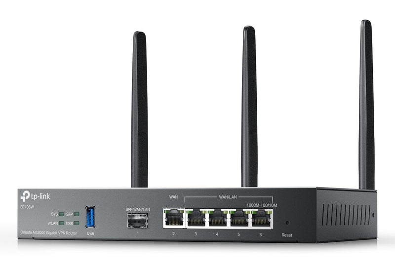 TP-Link ER706W Omada AX3000 Gigabit VPN Router with 5 WAN Ports & USB 3.0 Port