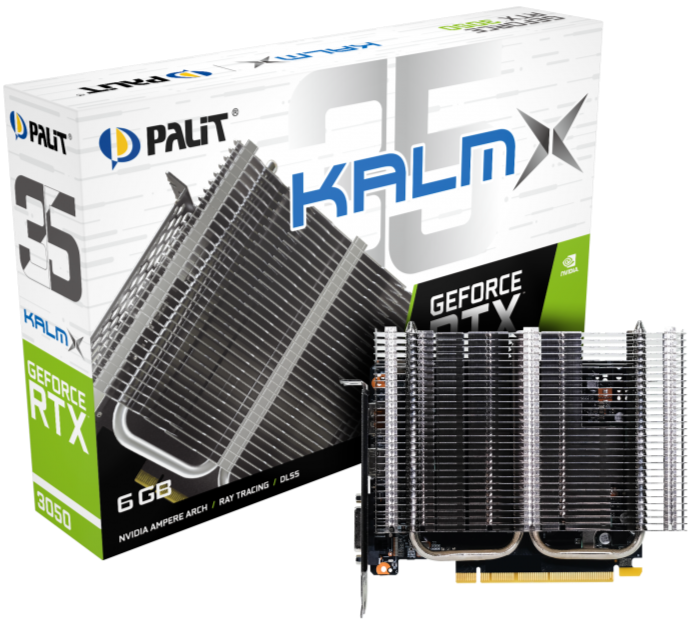 PALIT GeForce RTX 3050 KalmX 6GB GDDR6 靜音無風扇設計 NE63050018JE-1070H